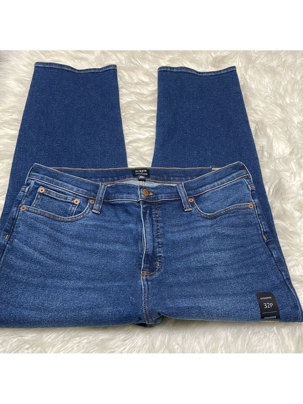J.CREW STOVEPIPE SIGNATURE STRETCH PETITE JEANS SZ 32 - Picture 12 of 12